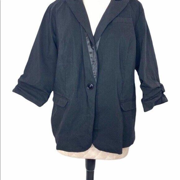 Torrid Studio Soho Premium Ponte Black 2 Button Work‎ Career Blazer Sz 3 - Picture 6 of 6